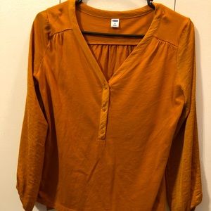 Mustard Yellow 3/4 Sleeve Shirt